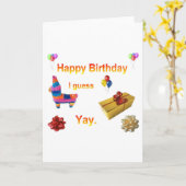 Carte Salutation d'anniversaire sarcastique (Fleur jaune)