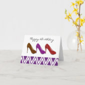 Carte Salutation d'anniversaire stylish High Heel (Fleur jaune)