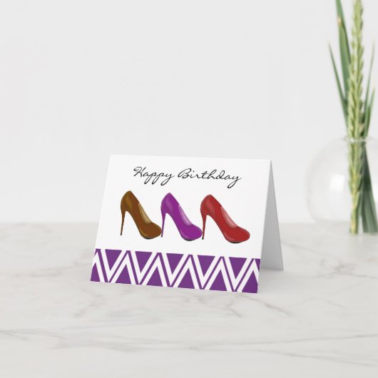 Carte Salutation d'anniversaire stylish High Heel (Devant)