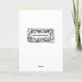 Carte Salutation d'anniversaire vintage avec Bouquet de  (Dos)