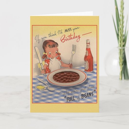 Carte Salutation d'anniversaire Whimsical vintage (Devant)