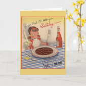 Carte Salutation d'anniversaire Whimsical vintage (Fleur jaune)