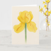 Carte Salutation d'aquarelle simple jonquille (Fleur jaune)