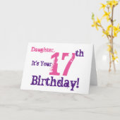 Carte Salutation de 17ème anniversaire de la fille en vi (Fleur jaune)