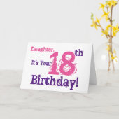 Carte Salutation de 18e anniversaire de la fille en viol (Fleur jaune)