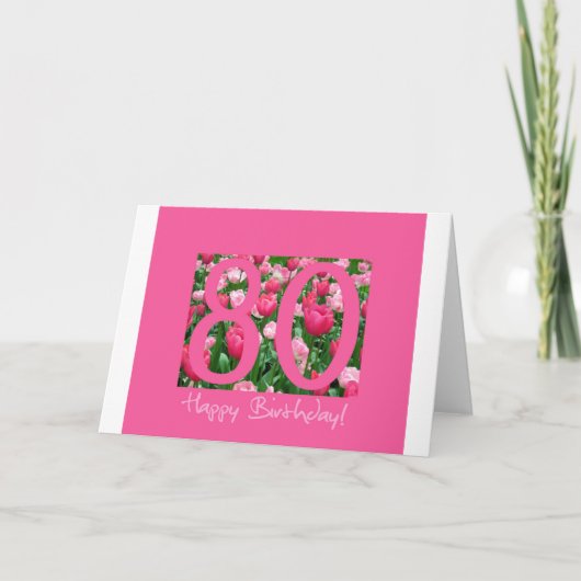 Carte Salutation de 80e anniversaire (Devant)