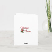 Carte Salutation de carnation rose (Dos)