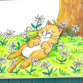 Carte Salutation de chat mignon