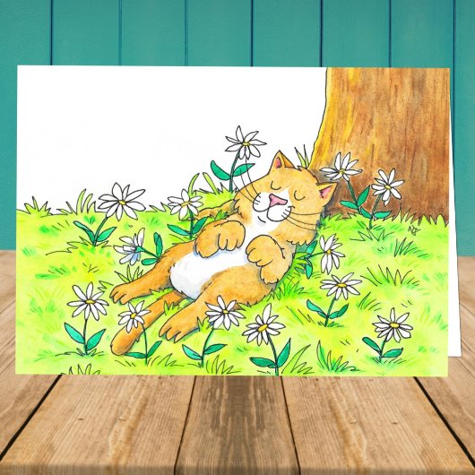 Carte Salutation de chat mignon