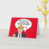 Carte Salutation de Donald Trump - Joyeux anniversaire - (Fleur jaune)