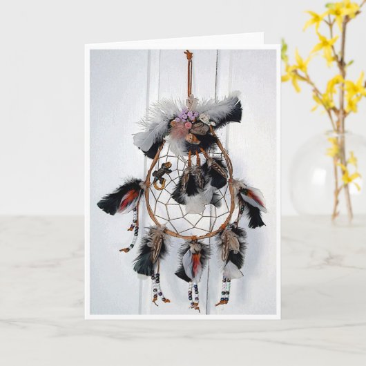 Carte Salutation de Dreamcatcher (Fleur jaune)