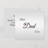Carte Salutation de Fête des pères personnalisée moderne (Devant / Derrière)