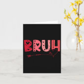 Carte Salutation de frère de mème drôle de Bruh pour ado (Fleur jaune)