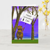 Carte Salutation de Groundhog (Fleur jaune)