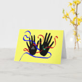 Carte Salutation de Handfasting (Fleur jaune)