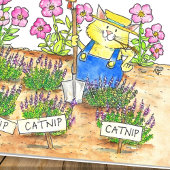 Carte Salutation de jardinier de chat