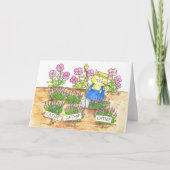 Carte Salutation de jardinier de chat (Devant)