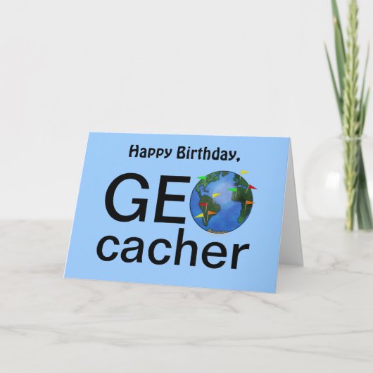 Carte Salutation de joyeux anniversaire de Geocaching de (Devant)