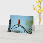 Carte Salutation de la Fête des Mères de Little Red Bird (Fleur jaune)