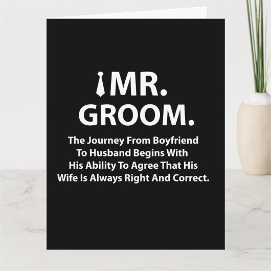 Carte Salutation de la Groom Bachelor Party (Devant)