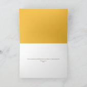 Carte Salutation de la journée d'amitié rétro jaune et o (Intérieur)