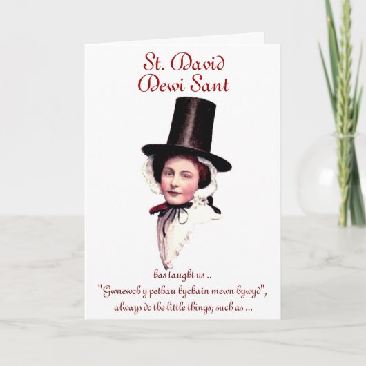 Carte Salutation de la Saint-David (Devant)
