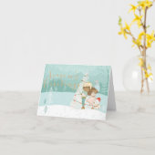 Carte Salutation de la saison des enfants noirs illustré (Fleur jaune)