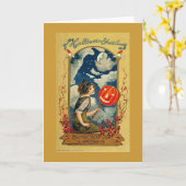 Carte Salutation de la Sorcière Lune (Fleur jaune)