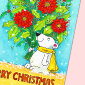 Carte Salutation de l'ours polaire de Noël