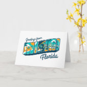 Carte Salutation de Miami la Floride (Fleur jaune)