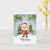 Carte Salutation de Noël (Fleur jaune)