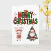 Carte Salutation de Noël (Fleur jaune)