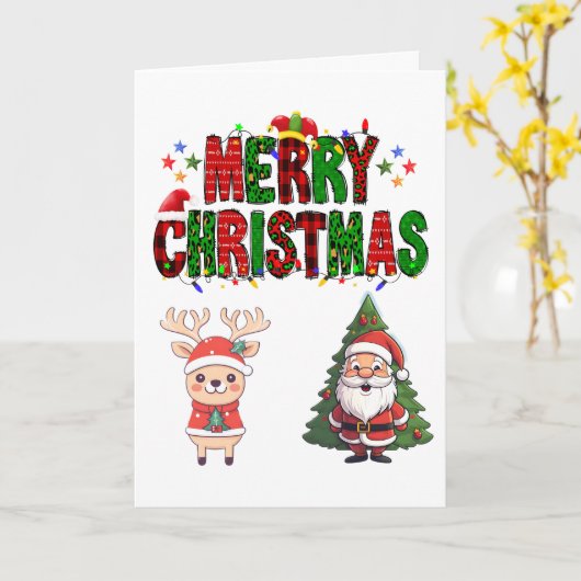 Carte Salutation de Noël (Fleur jaune)