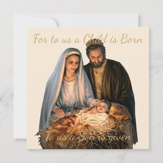 Carte Salutation de Noël de la Nativité (Devant)
