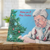 Carte Salutation de Noël de NANNY/GRAMMY peint à la main