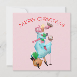 Carte Salutation de Noël des femmes Vintages en 1950