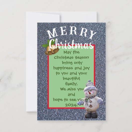 Carte Salutation de Noël pour ami de loin (Devant)
