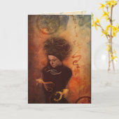 Carte Salutation de pisces (Fleur jaune)