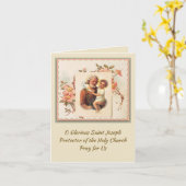 Carte Salutation de prière St. Joseph Memorare (Fleur jaune)