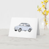 Carte Salutation de rendu de style de crayon de Fiat 500 (Fleur jaune)