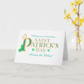 Carte Salutation de St Patrick de Shamrocks lointains (Fleur jaune)