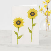 Carte Salutation de tournesol (Fleur jaune)