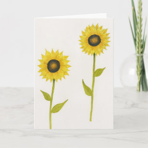 Carte Salutation de tournesol