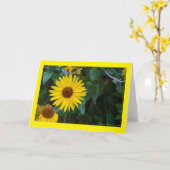 Carte Salutation de tournesol (Fleur jaune)