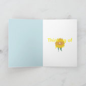 Carte Salutation de tournesol (Intérieur)