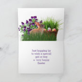 Carte Salutation de vacances de lapin de Pâques pour les (Intérieur)