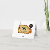 Carte Salutation de vieux parchemin d'Halloween (Dos)