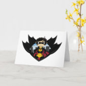 Carte Salutation des garçons Superhero (Fleur jaune)