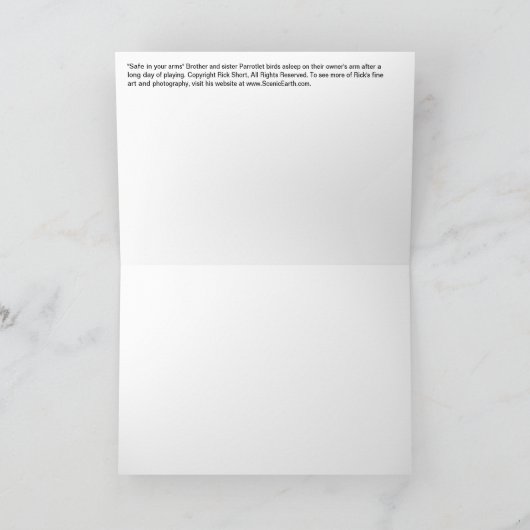 Carte Salutation des inséparables Parrotlet "en sécurité (Intérieur)