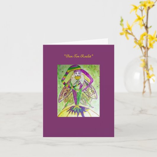 Carte Salutation d'esprit de mardi gras (Fleur jaune)